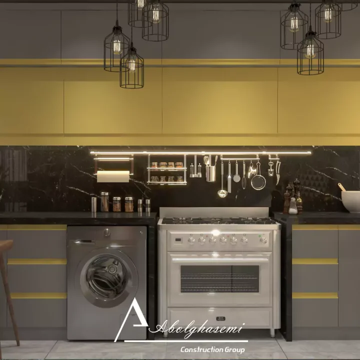 طراحی داخلی آشپزخانه پروژه 17